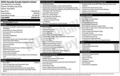 2026 Hyundai SONATA HYBRID Limited