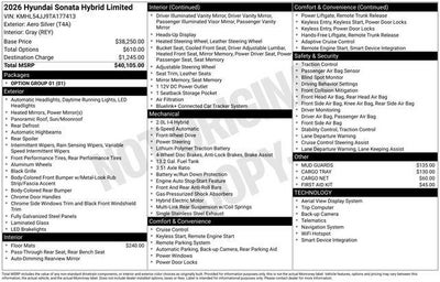 2026 Hyundai SONATA HYBRID Limited