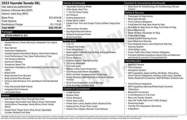 2023 Hyundai SONATA SEL