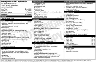 2026 Hyundai ELANTRA HYBRID Blue