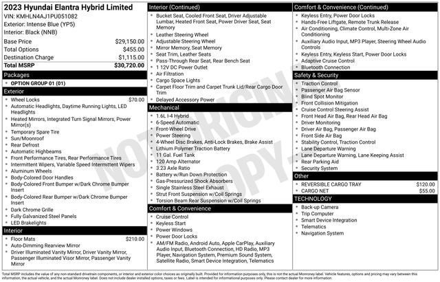 2023 Hyundai ELANTRA HYBRID Limited