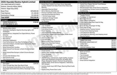 2026 Hyundai ELANTRA HYBRID Limited