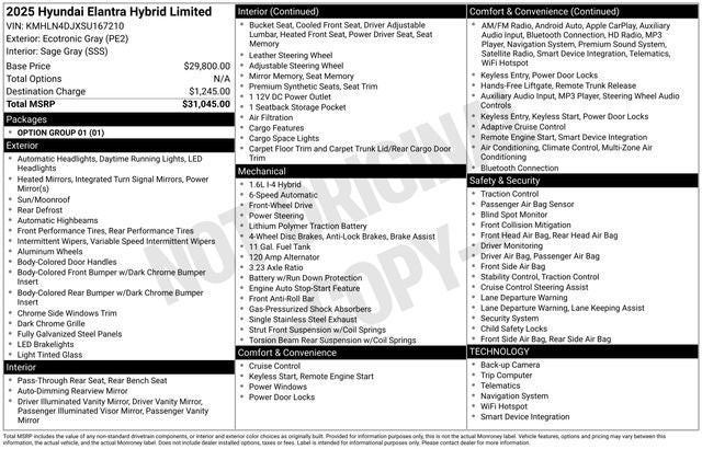 2025 Hyundai ELANTRA HYBRID Limited