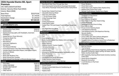 2026 Hyundai ELANTRA SEL Sport