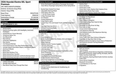 2026 Hyundai ELANTRA SEL Sport