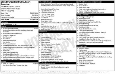 2026 Hyundai ELANTRA SEL Sport