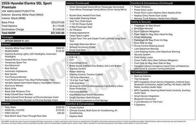 2026 Hyundai ELANTRA SEL Sport
