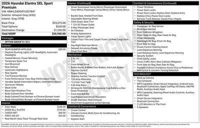 2026 Hyundai ELANTRA SEL Sport
