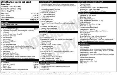 2026 Hyundai ELANTRA SEL Sport