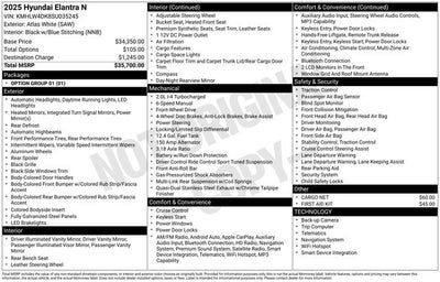 2025 Hyundai ELANTRA N Base