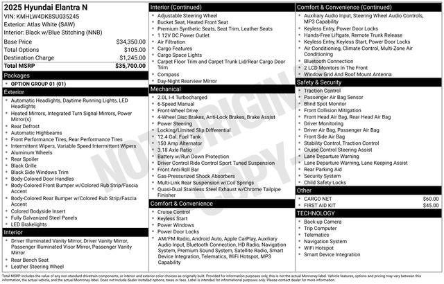 2025 Hyundai ELANTRA N Base