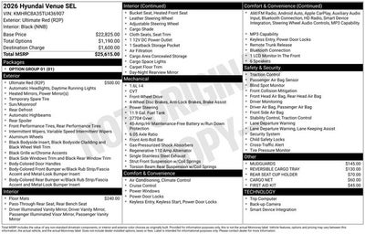 2026 Hyundai VENUE SEL