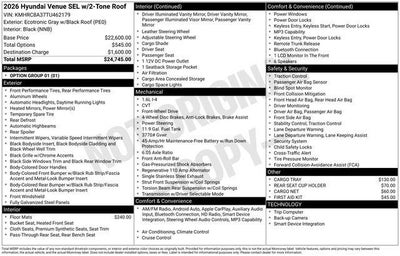 2026 Hyundai VENUE SEL