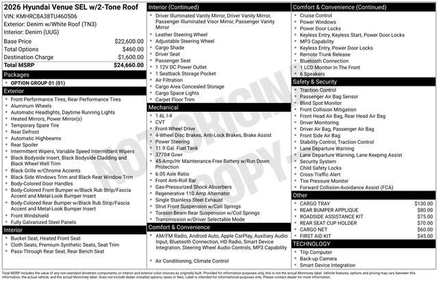 2026 Hyundai VENUE SEL