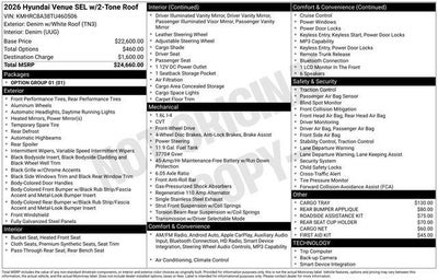 2026 Hyundai VENUE SEL