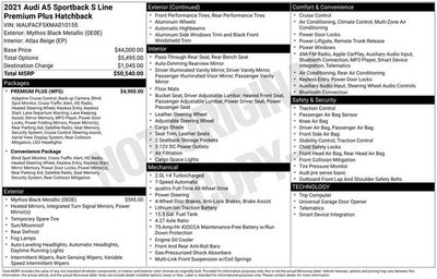 2021 Audi A5 Sportback 45 S line Premium Plus quattro