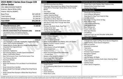 2025 BMW 2 Series 228 xDrive Gran Coupe