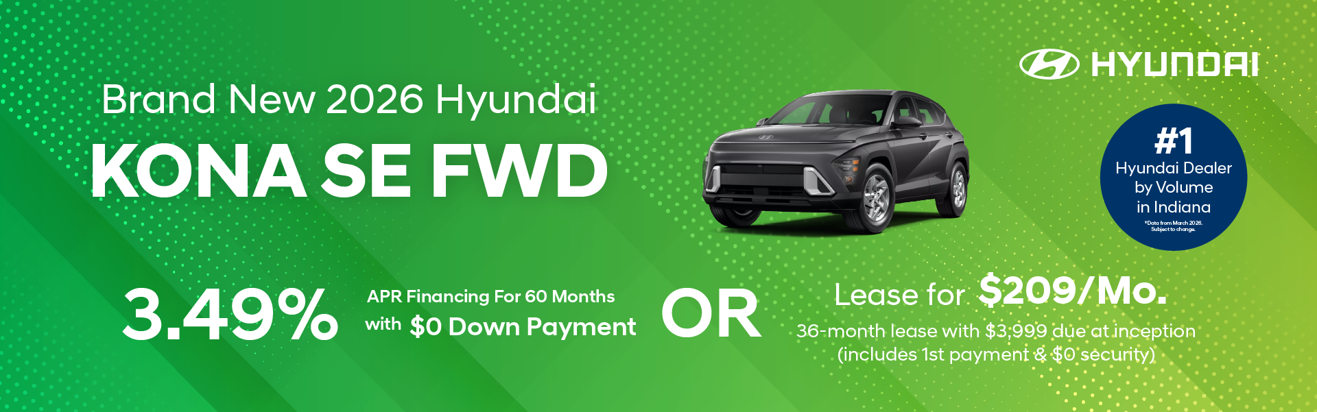 Brand New 2026 Hyundai KONA SE fwd