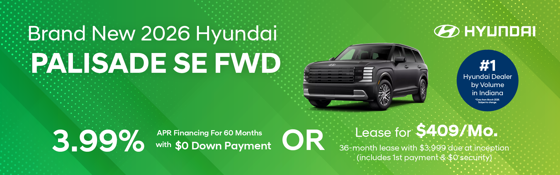 Brand New 2026 Hyundai PALISADE SE fwd