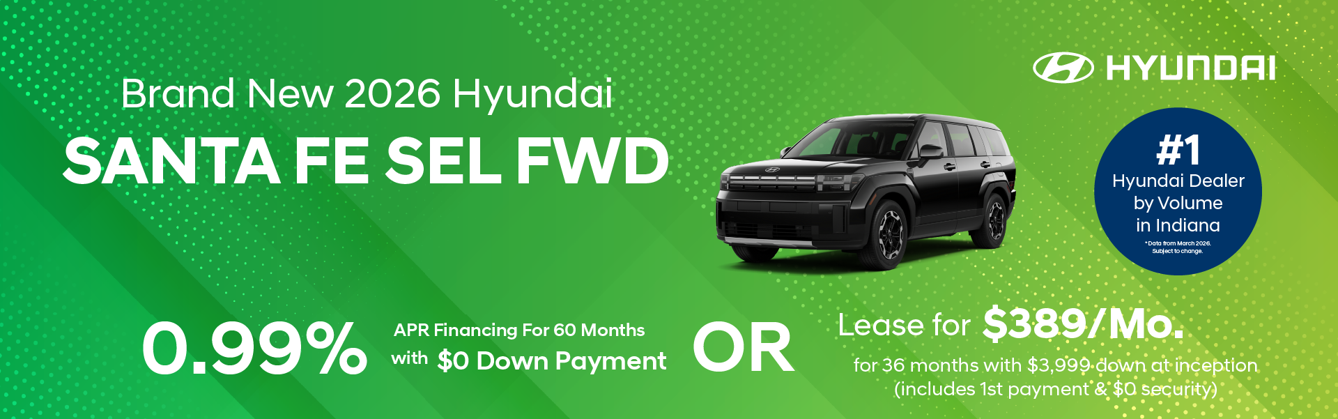 Brand New 2026 Hyundai SANTA FE SEL fwd