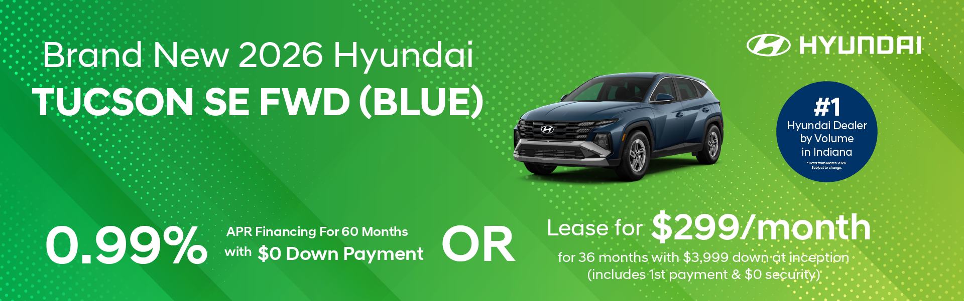 Brand New 2026 Hyundai TUCSON Blue SE AWD