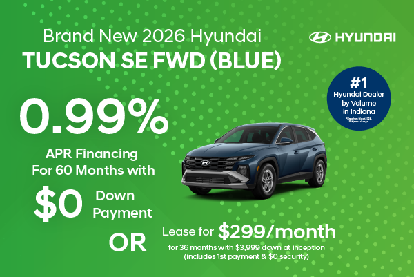 Brand New 2026 Hyundai TUCSON Blue SE AWD