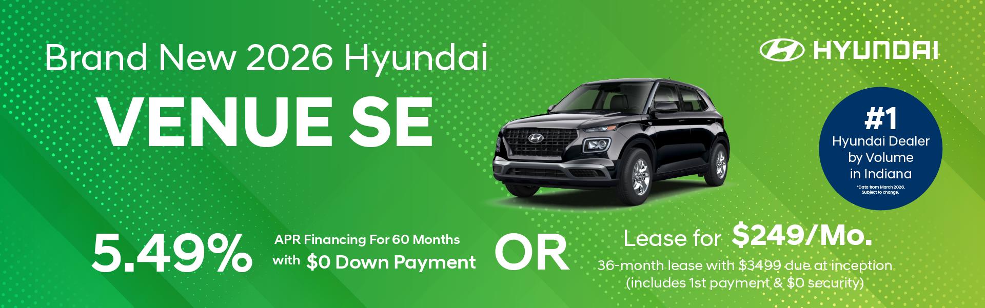 Brand New 2026 Hyundai VENUE SE