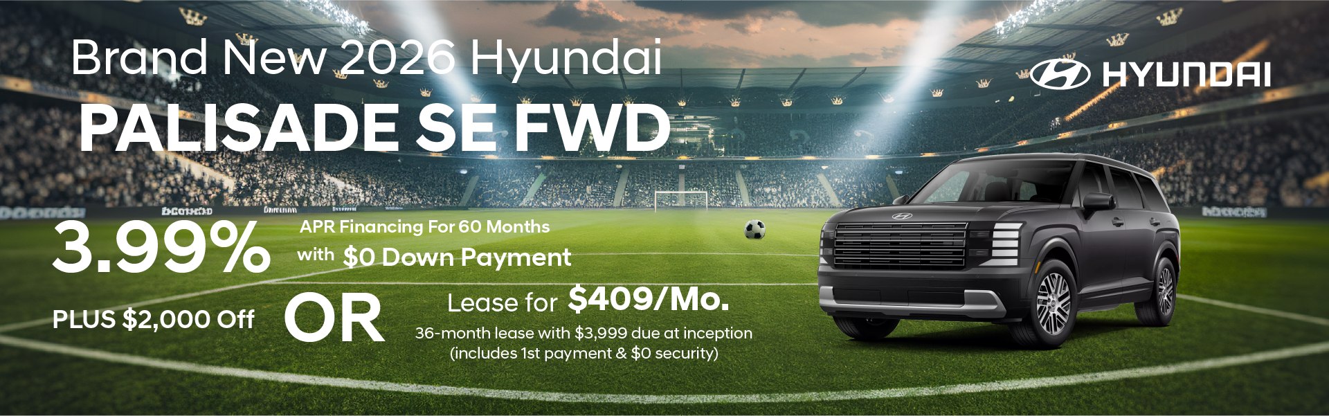 Brand New 2026 Hyundai PALISADE SE FWD