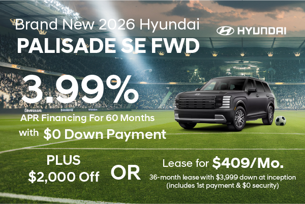 Brand New 2026 Hyundai PALISADE SE FWD