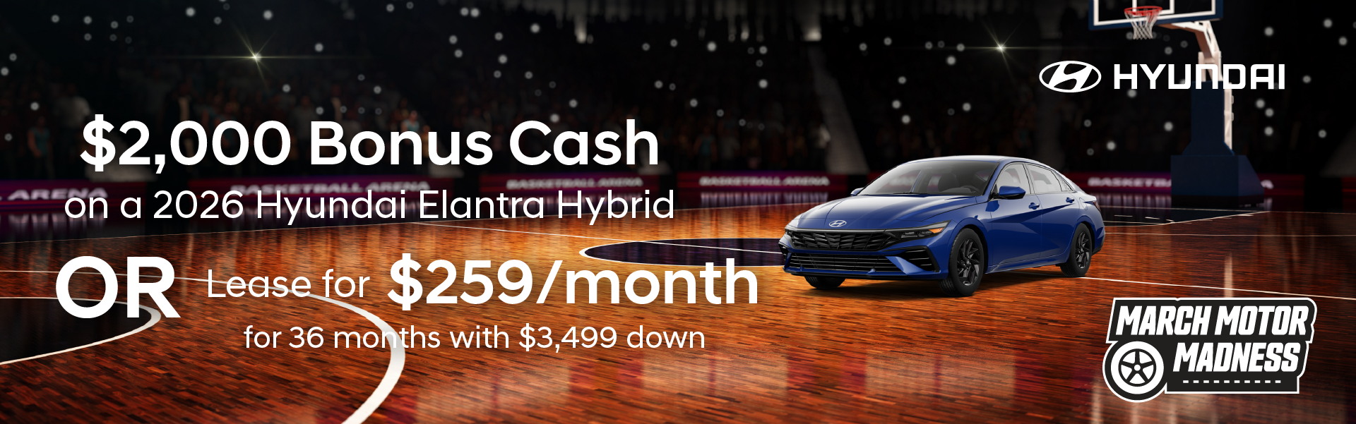 $2,000 Bonus Cash on 2026 Elantra Hybrid (Blue)