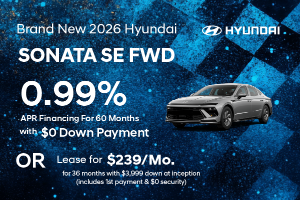 Brand New 2026 Hyundai SONATA SE FWD