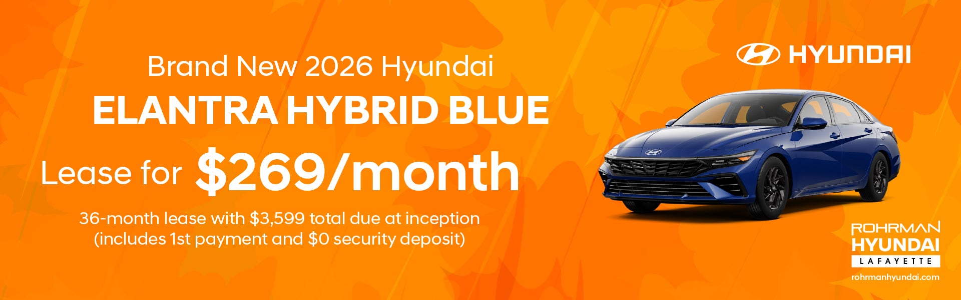 Brand New 2026 Hyundai Elantra Hybrid BLUE