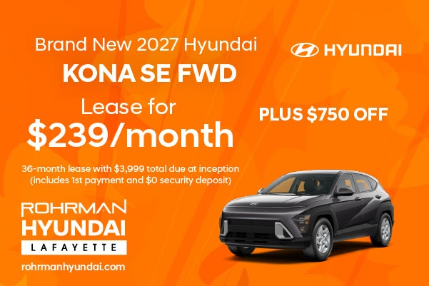 Brand New 2027 Hyundai Kona SE FWD