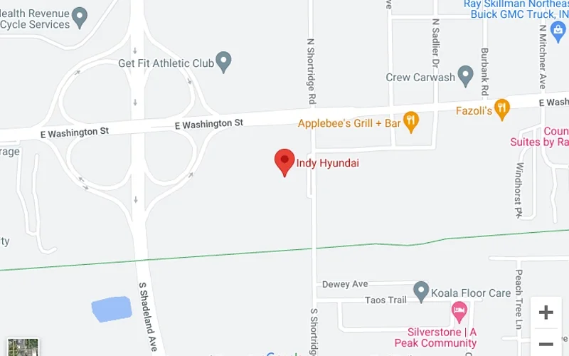 Indy Hyundai in Indianapolis IN map